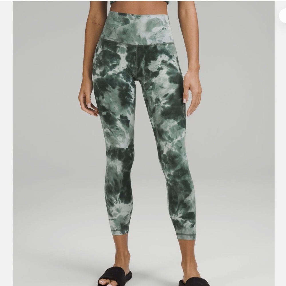 lululemon athletica Green Tie-Dye Leggings